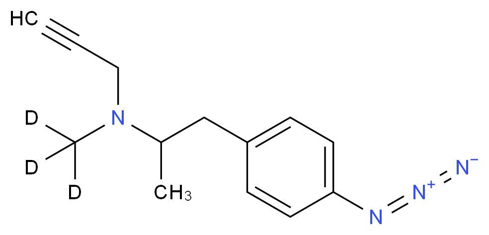 [1-(4-azidophenyl)propan-2-yl](<sup>2</sup>H<sub>3</sub>)methyl(prop-2-yn-1-yl)amine_分子结构_CAS_1346819-62-4