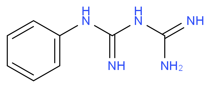 1-carbamimidamido-N-phenylmethanimidamide_分子结构_CAS_102-02-3