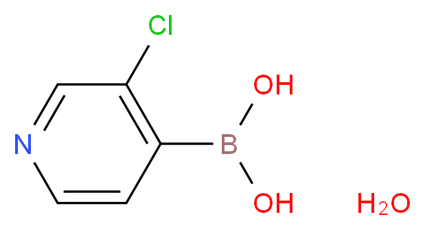 3-Chloro-4-pyridineboronic acid hydrate_分子结构_CAS_458532-98-4)