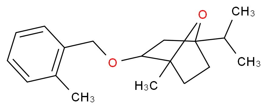 1-methyl-2-[(2-methylphenyl)methoxy]-4-(propan-2-yl)-7-oxabicyclo[2.2.1]heptane_分子结构_CAS_87818-31-3
