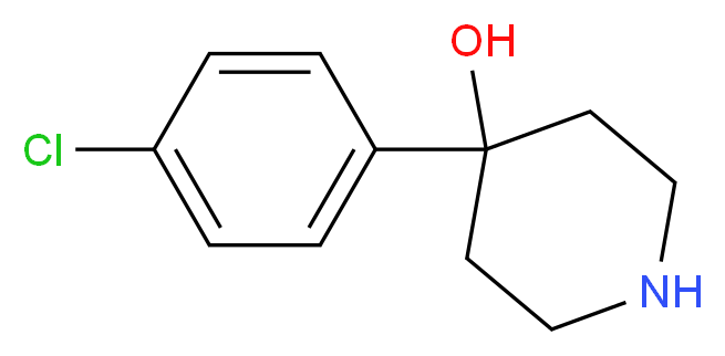 4-(4-Chlorophenyl)piperidin-4-ol_分子结构_CAS_)