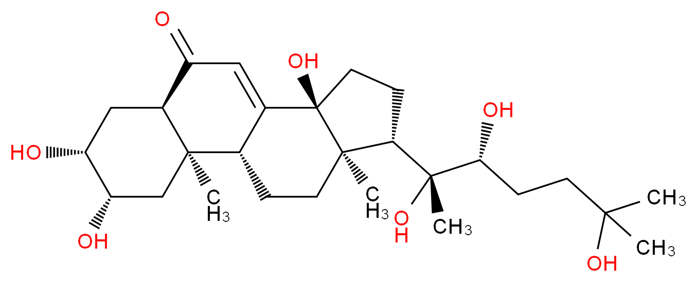 (2S,3R,5R,9R,10R,13R,14S,17S)-2,3,14-trihydroxy-10,13-dimethyl-17-((2R,3R)-2,3,6-trihydroxy-6-methylheptan-2-yl)-2,3,4,5,9,11,12,13,14,15,16,17-dodecahydro-1H-cyclopenta[a]phenanthren-6(10H)-one_分子结构_CAS_)