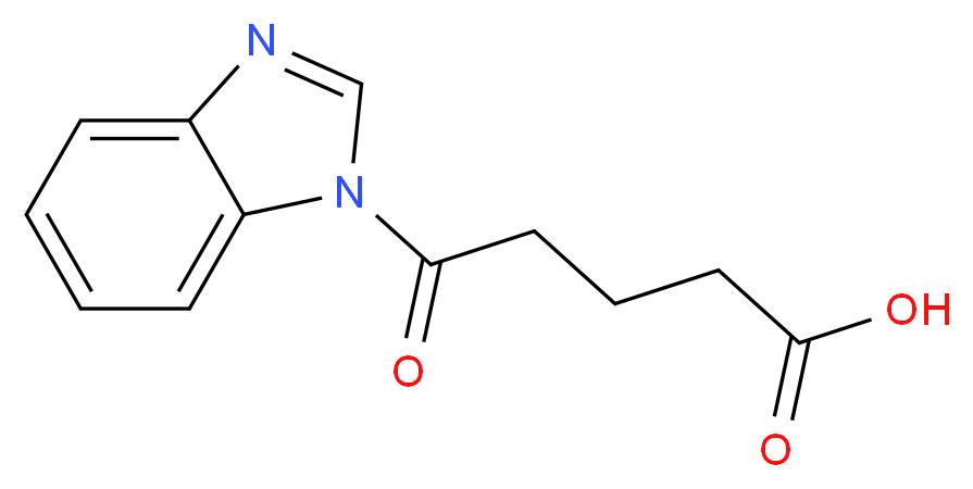 5-(1H-1,3-benzodiazol-1-yl)-5-oxopentanoic acid_分子结构_CAS_402944-72-3