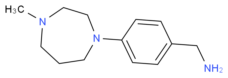 [4-(4-methyl-1,4-diazepan-1-yl)phenyl]methanamine_分子结构_CAS_448934-01-8