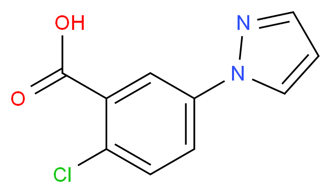 2-chloro-5-(1H-pyrazol-1-yl)benzoic acid_分子结构_CAS_957509-90-9)