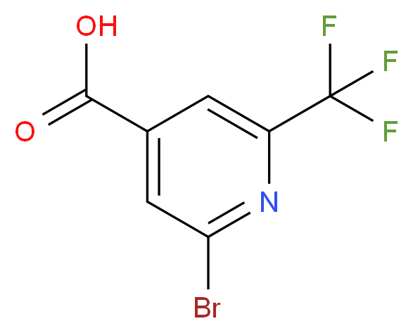 2-bromo-6-(trifluoromethyl)pyridine-4-carboxylic acid_分子结构_CAS_749875-11-4