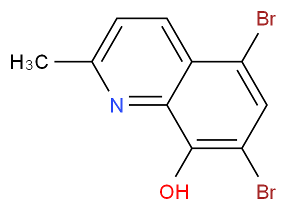 5,7-dibromo-2-methylquinolin-8-ol_分子结构_CAS_15599-52-7