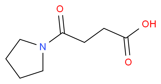 4-Oxo-4-pyrrolidin-1-ylbutanoic acid_分子结构_CAS_69338-35-8)