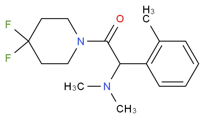 2-(4,4-difluoro-1-piperidinyl)-N,N-dimethyl-1-(2-methylphenyl)-2-oxoethanamine_分子结构_CAS_)