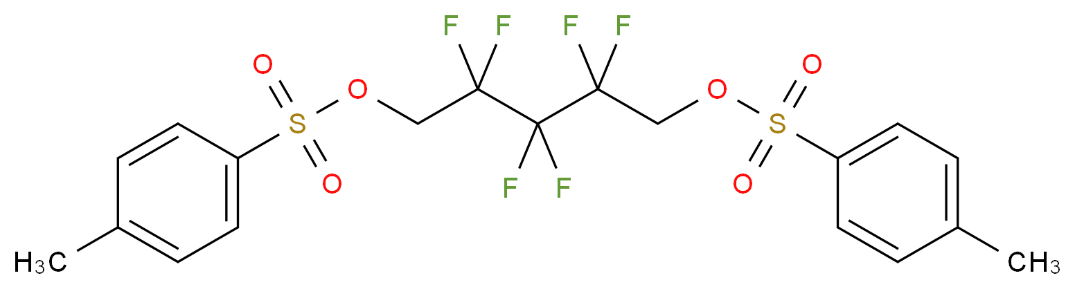 2,2,3,3,4,4-Hexafluoropentane-1,5-diyl bis(4-methylbenzenesulfonate)_分子结构_CAS_632-01-9)