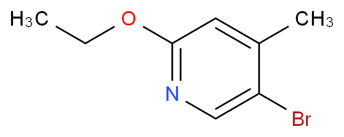 5-bromo-2-ethoxy-4-methylpyridine_分子结构_CAS_610279-04-4