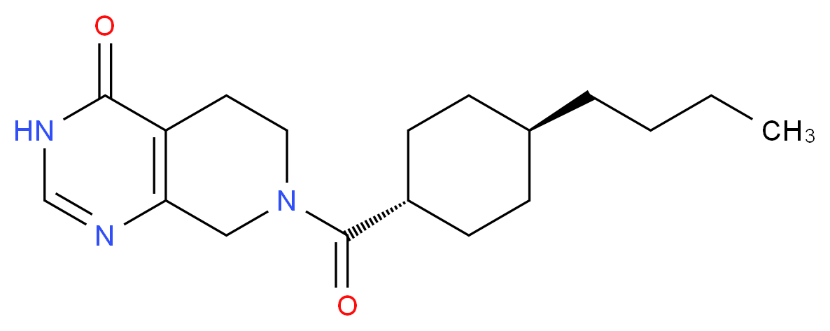 7-[(trans-4-butylcyclohexyl)carbonyl]-5,6,7,8-tetrahydropyrido[3,4-d]pyrimidin-4(3H)-one_分子结构_CAS_)
