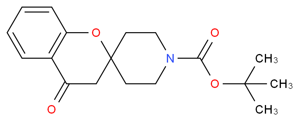 4-Oxo-2-spiro(N-Boc-piperidine-4-yl)benzopyran_分子结构_CAS_849928-22-9)