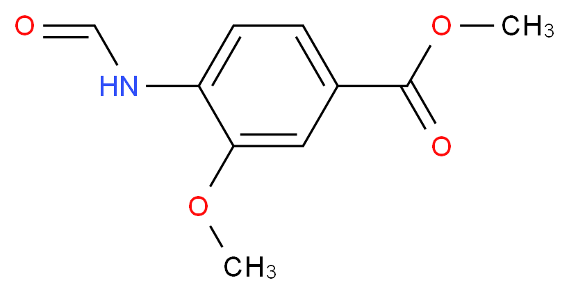 Methyl 4-(formylamino)-3-methoxybenzenecarboxylate_分子结构_CAS_700834-18-0)