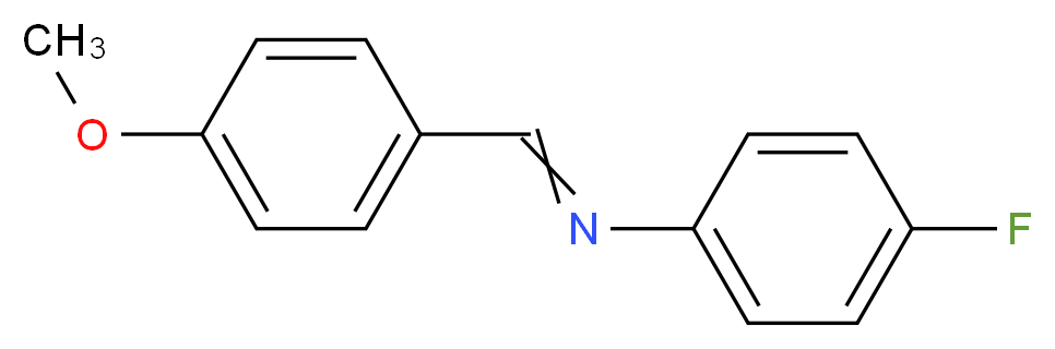 4-fluoro-N-[(4-methoxyphenyl)methylidene]aniline_分子结构_CAS_3381-48-4