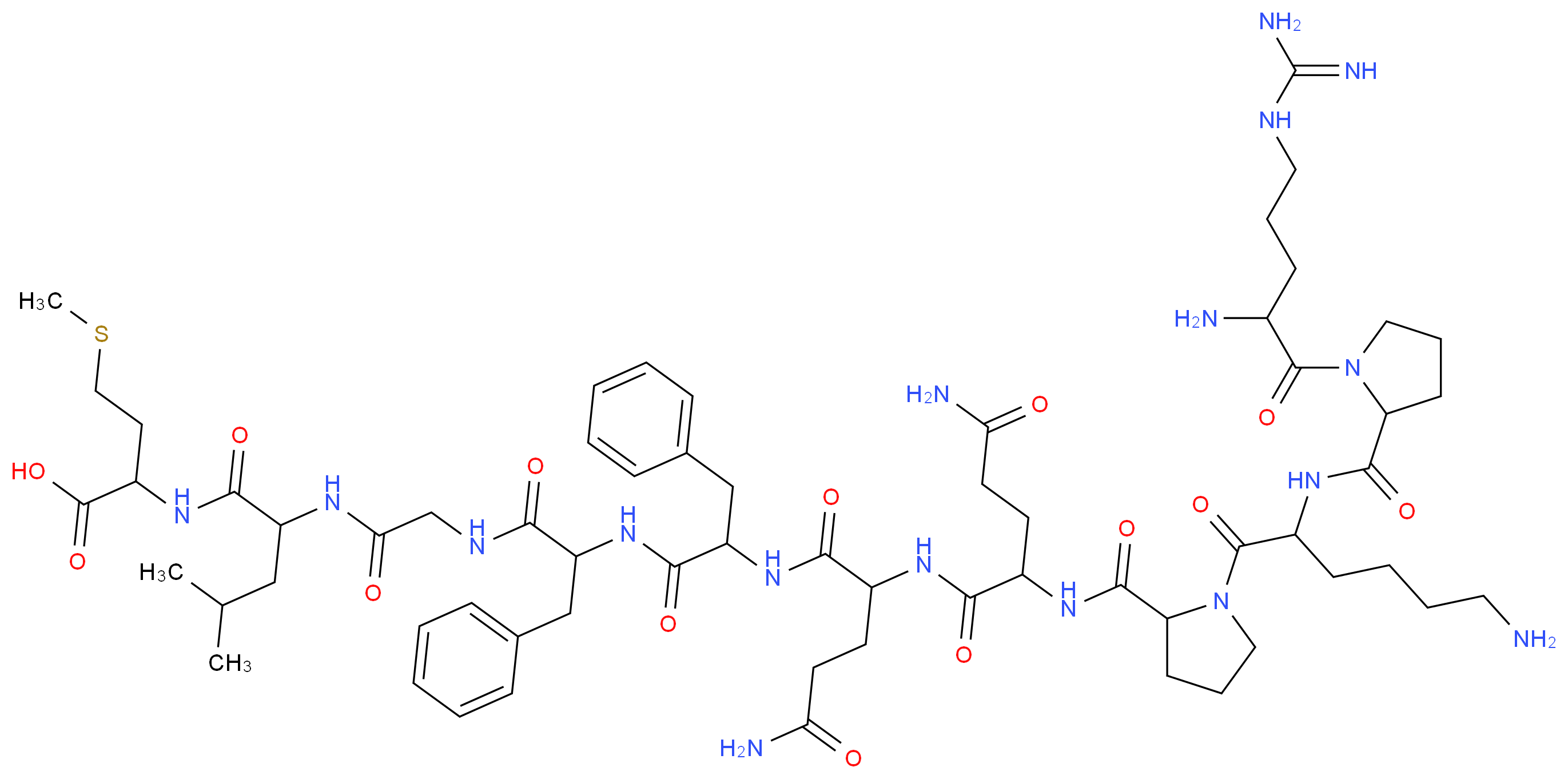 2-{2-[2-(2-{2-[2-(2-{[1-(6-amino-2-{[1-(2-amino-5-carbamimidamidopentanoyl)pyrrolidin-2-yl]formamido}hexanoyl)pyrrolidin-2-yl]formamido}-4-carbamoylbutanamido)-4-carbamoylbutanamido]-3-phenylpropanamido}-3-phenylpropanamido)acetamido]-4-methylpentanamido}-4-(methylsulfanyl)butanoic acid_分子结构_CAS_71977-09-8