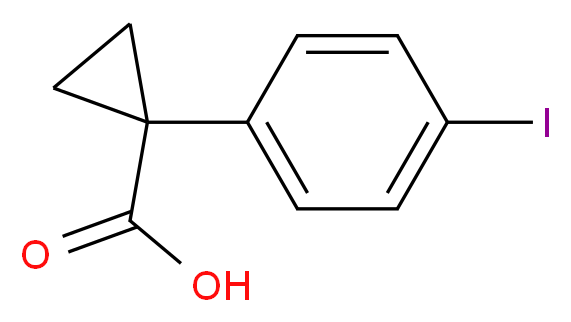 1-(4-iodophenyl)cyclopropanecarboxylic acid_分子结构_CAS_124276-89-7)