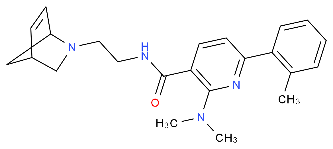 N-[2-(2-azabicyclo[2.2.1]hept-5-en-2-yl)ethyl]-2-(dimethylamino)-6-(2-methylphenyl)nicotinamide_分子结构_CAS_)