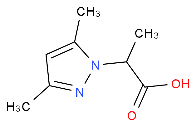 2-(3,5-dimethyl-1H-pyrazol-1-yl)propanoic acid_分子结构_CAS_956508-33-1