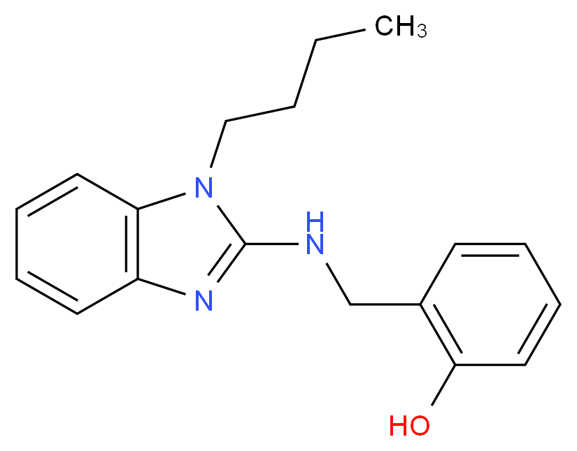 2-{[(1-butyl-1H-benzimidazol-2-yl)amino]methyl}phenol_分子结构_CAS_384377-41-7)