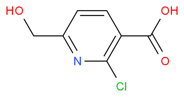 2-chloro-6-(hydroxymethyl)pyridine-3-carboxylic acid_分子结构_CAS_503000-87-1