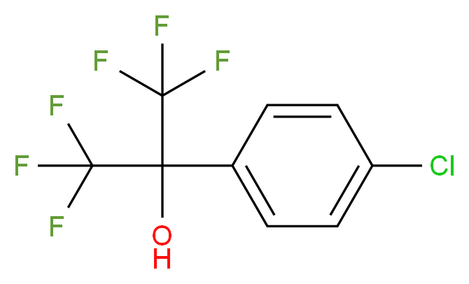 2-(4-chlorophenyl)-1,1,1,3,3,3-hexafluoropropan-2-ol_分子结构_CAS_2010-63-1