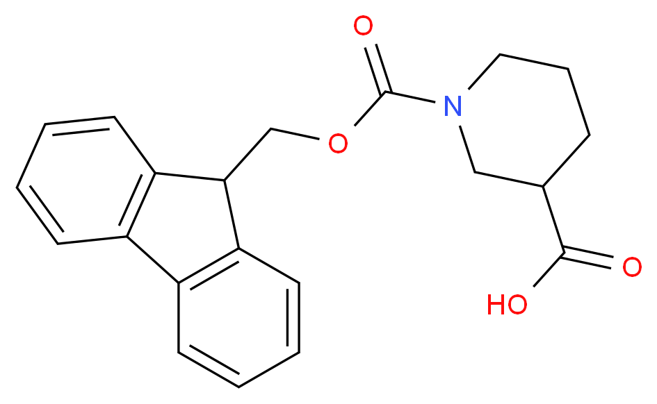 1-[(9H-fluoren-9-ylmethoxy)carbonyl]piperidine-3-carboxylic acid_分子结构_CAS_158922-07-7