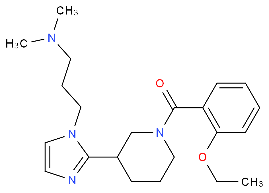 (3-{2-[1-(2-ethoxybenzoyl)piperidin-3-yl]-1H-imidazol-1-yl}propyl)dimethylamine_分子结构_CAS_)