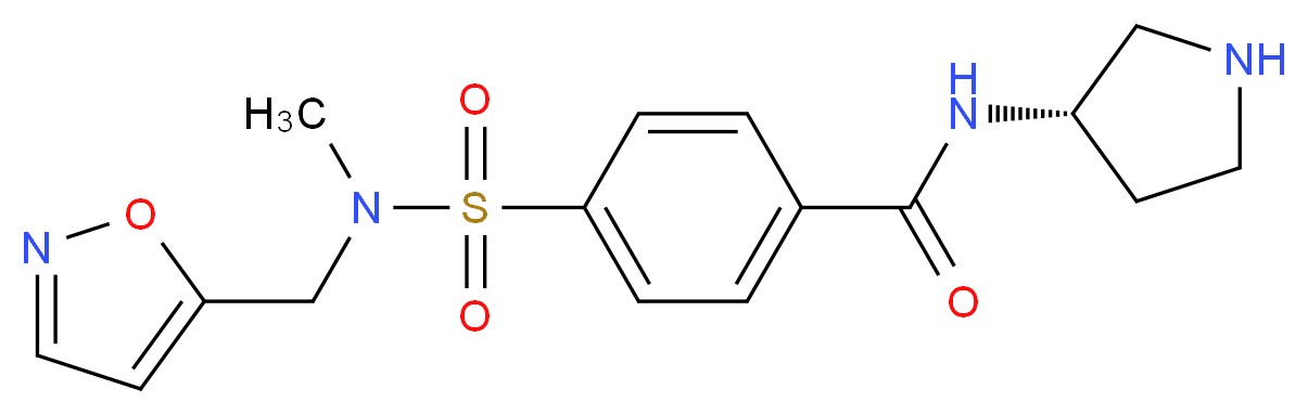 4-{[(5-isoxazolylmethyl)(methyl)amino]sulfonyl}-N-[(3S)-3-pyrrolidinyl]benzamide_分子结构_CAS_)