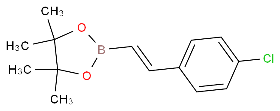 2-[(E)-2-(4-chlorophenyl)ethenyl]-4,4,5,5-tetramethyl-1,3,2-dioxaborolane_分子结构_CAS_223919-54-8