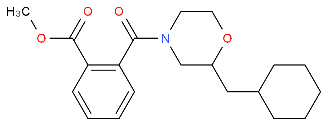 methyl 2-{[2-(cyclohexylmethyl)-4-morpholinyl]carbonyl}benzoate_分子结构_CAS_)