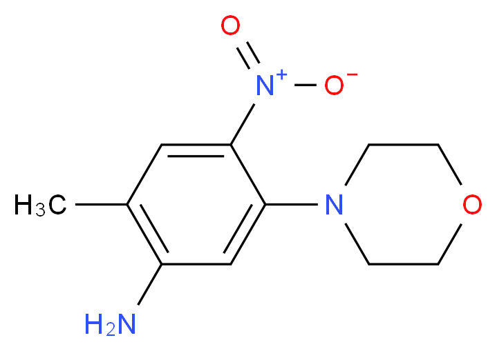 2-methyl-5-(morpholin-4-yl)-4-nitroaniline_分子结构_CAS_329694-36-2