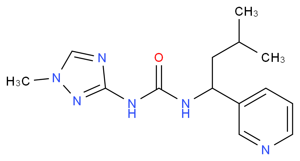 N-(3-methyl-1-pyridin-3-ylbutyl)-N'-(1-methyl-1H-1,2,4-triazol-3-yl)urea_分子结构_CAS_)