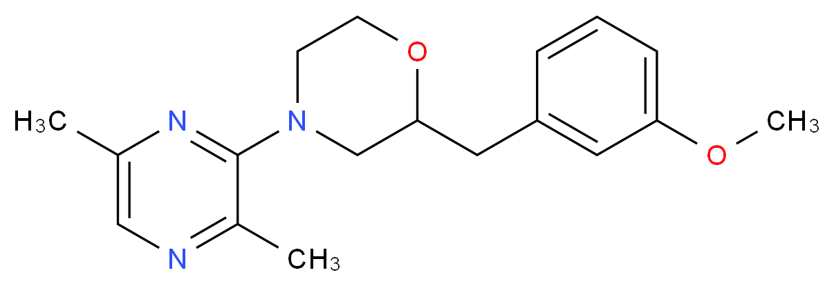 4-(3,6-dimethyl-2-pyrazinyl)-2-(3-methoxybenzyl)morpholine_分子结构_CAS_)