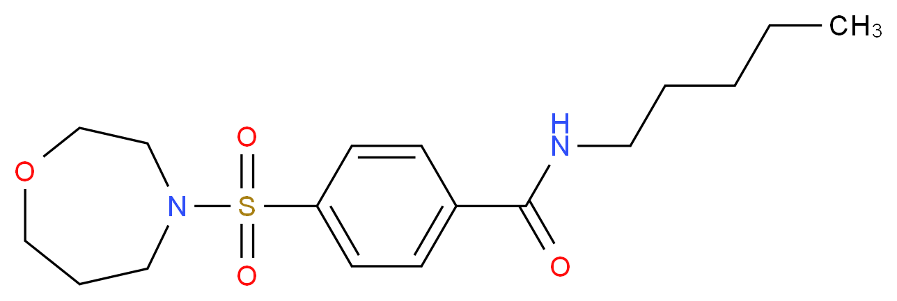 4-(1,4-oxazepan-4-ylsulfonyl)-N-pentylbenzamide_分子结构_CAS_)