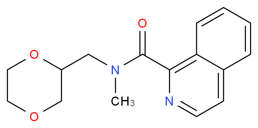 N-(1,4-dioxan-2-ylmethyl)-N-methyl-1-isoquinolinecarboxamide_分子结构_CAS_)