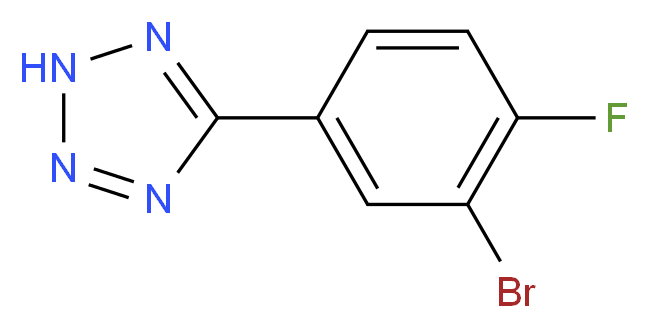 5-(3-bromo-4-fluorophenyl)-2H-1,2,3,4-tetrazole_分子结构_CAS_874784-10-8