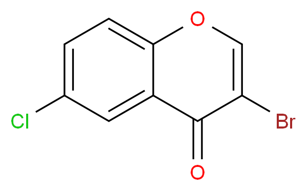 3-溴-6-氯色酮_分子结构_CAS_73220-38-9)