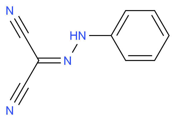 1-cyano-N-phenylmethanecarbohydrazonoyl cyanide_分子结构_CAS_306-18-3