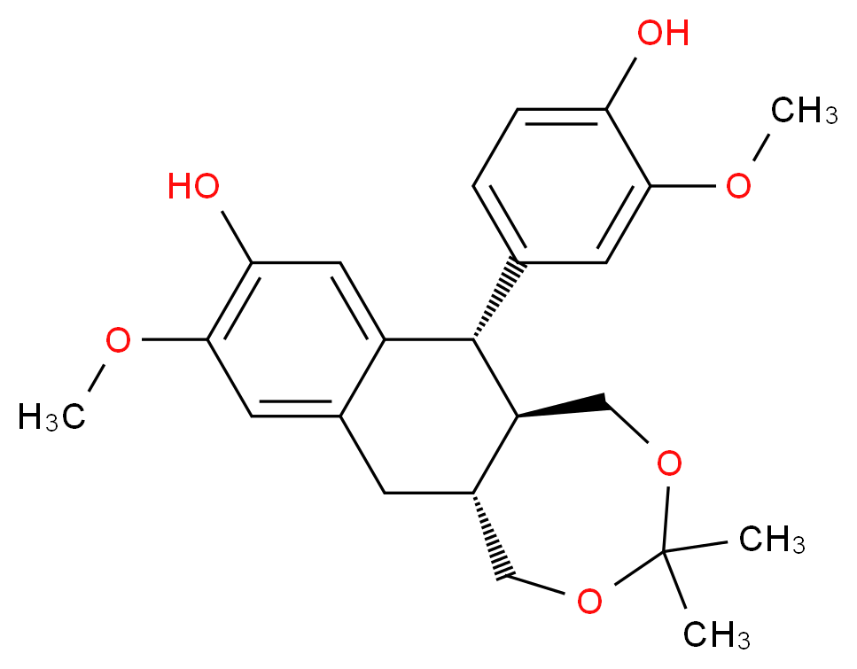 Isolariciresinol 9,9'-acetonide_分子结构_CAS_252333-71-4)