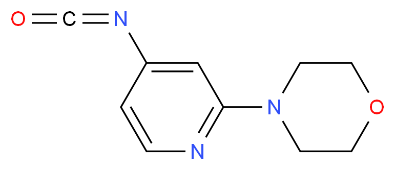 2-(Morpholin-4-yl)pyridin-4-yl isocyanate 90%_分子结构_CAS_876316-43-7)