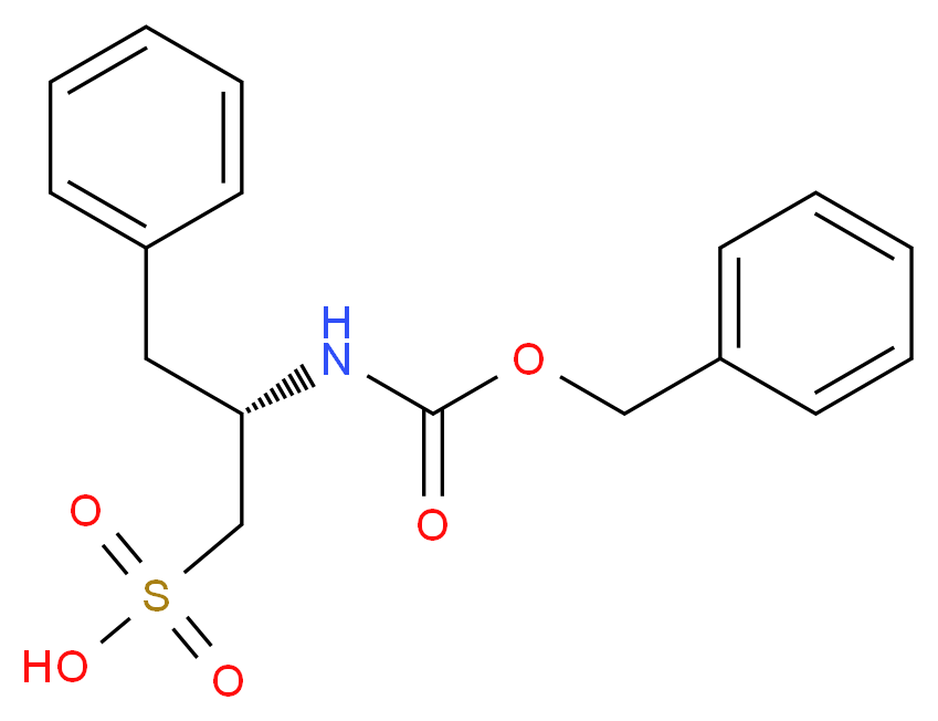 (2S)-2-{[(benzyloxy)carbonyl]amino}-3-phenylpropane-1-sulfonic acid_分子结构_CAS_856570-20-2