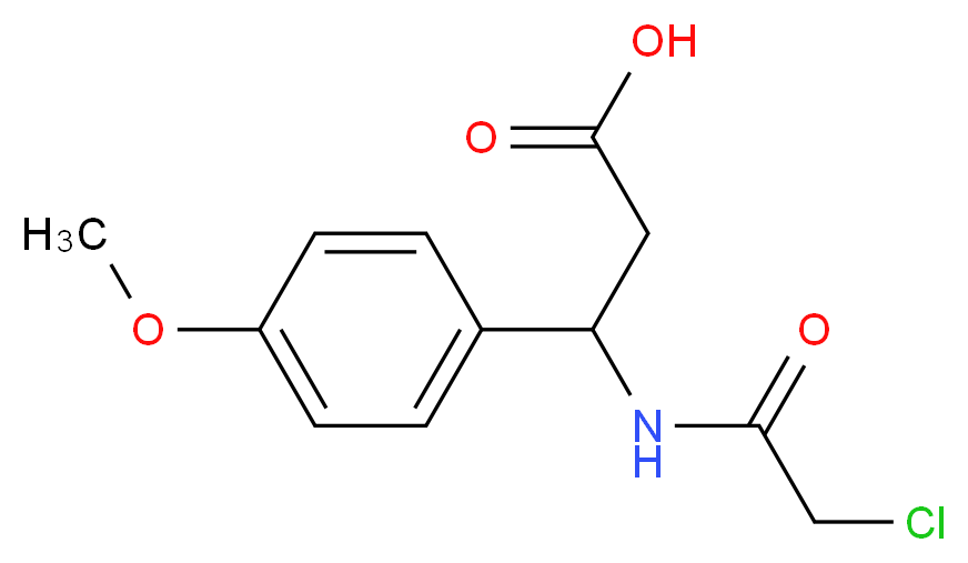 3-[(CHLOROACETYL)AMINO]-3-(4-METHOXYPHENYL)PROPANOIC ACID_分子结构_CAS_)