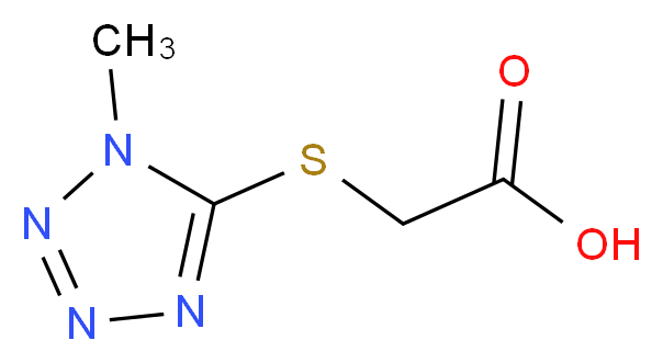 [(1-Methyl-1H-tetrazol-5-yl)thio]acetic acid_分子结构_CAS_55862-52-7)