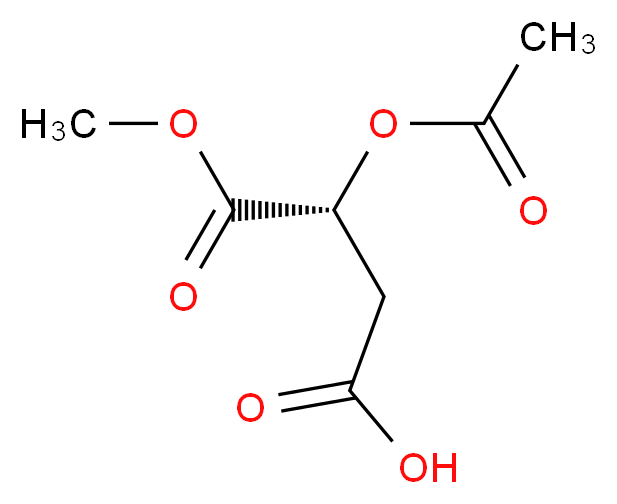 Methyl 2-(S)-Acetoxy-3-carboxypropanoate _分子结构_CAS_39701-84-3)