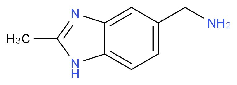 (2-methyl-1H-1,3-benzodiazol-5-yl)methanamine_分子结构_CAS_267875-44-5