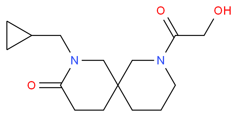 2-(cyclopropylmethyl)-8-glycoloyl-2,8-diazaspiro[5.5]undecan-3-one_分子结构_CAS_)