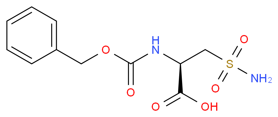 (2R)-2-{[(benzyloxy)carbonyl]amino}-3-sulfamoylpropanoic acid_分子结构_CAS_33662-45-2