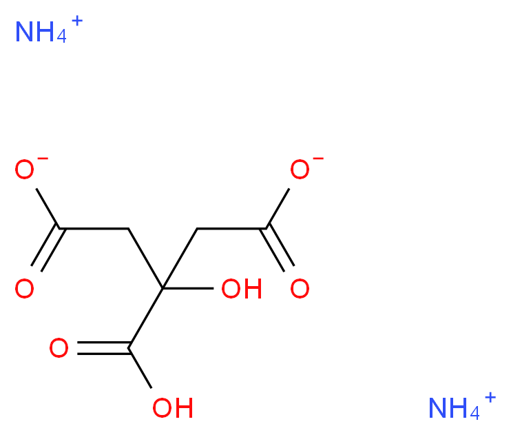 diammonium 3-carboxy-3-hydroxypentanedioate_分子结构_CAS_3012-65-5