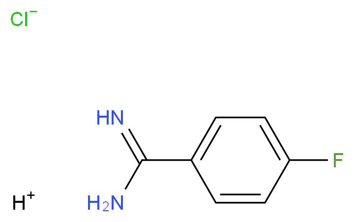 hydrogen 4-fluorobenzene-1-carboximidamide chloride_分子结构_CAS_456-14-4